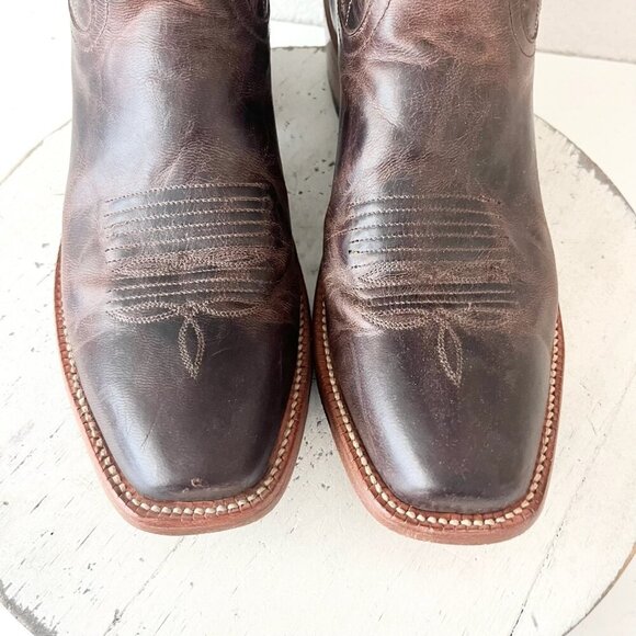 Rod Patrick Womens Cowboy Boots 10.5 A Brown Perro Loco Leather Blunt Toe Tall - Picture 7 of 13